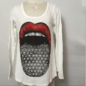 Lauren-Moshi’s Iconic “ Diamond Mouth “ Tee ❤️